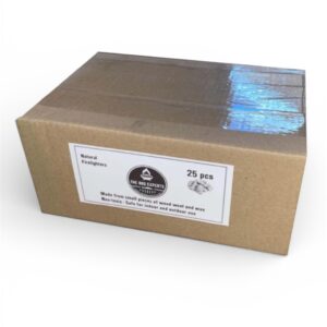 25pcs - Box of Natural Wood Wool Firelighters