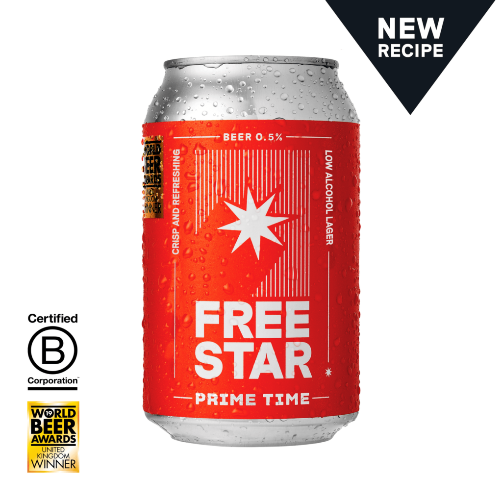Freestar Prime Time Low Alcohol Beer 0.5 (4 x 300ml Cans) The BBQ