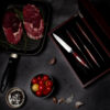 Flint & Flame 8 Piece Steak Knife Set - With Wooden Gift Box