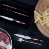 Flint & Flame 4 Piece Steak Knife Set In Black Gift Box