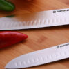 Flint & Flame 2 Piece Santoku Set - With Wooden Gift Box - Image 4