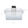 56 Ltr Polycarbonate Container with Custom Cut lid - Image 2
