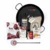 Callow - Complete Paella Starter Set With 36cm Enamel Paella Pan, Olive Oil, Spoon, Paprika, Paella Spices, Saffron And Rice