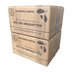 2 BOX DEAL - EXCLUSIVE Turkish Oak HEX Briquettes 20kg **FREE DELIVERY**