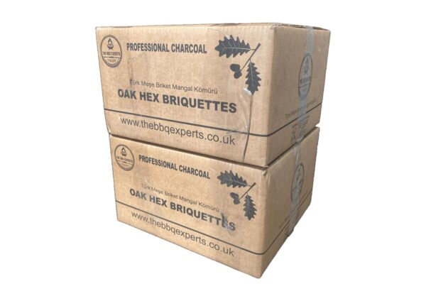 2 BOX DEAL - EXCLUSIVE Turkish Oak HEX Briquettes 20kg **FREE DELIVERY**