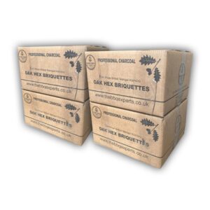 4 BOX DEAL - EXCLUSIVE Turkish Oak HEX Briquettes 40kg **FREE DELIVERY**
