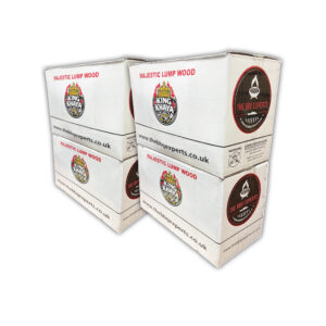 4 Box Deal - King Khaya Majestic Lumpwood Charcoal | Premium Khaya Hardwood BBQ Charcoal | 40kg