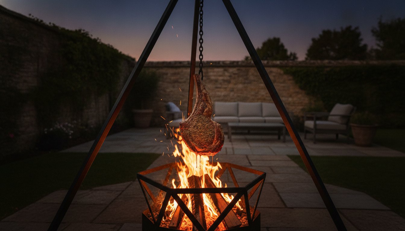 Mastering the Flame: A Connoisseur’s Guide to Using a Cooking Tripod with a Fire Cage - The BBQ Experts